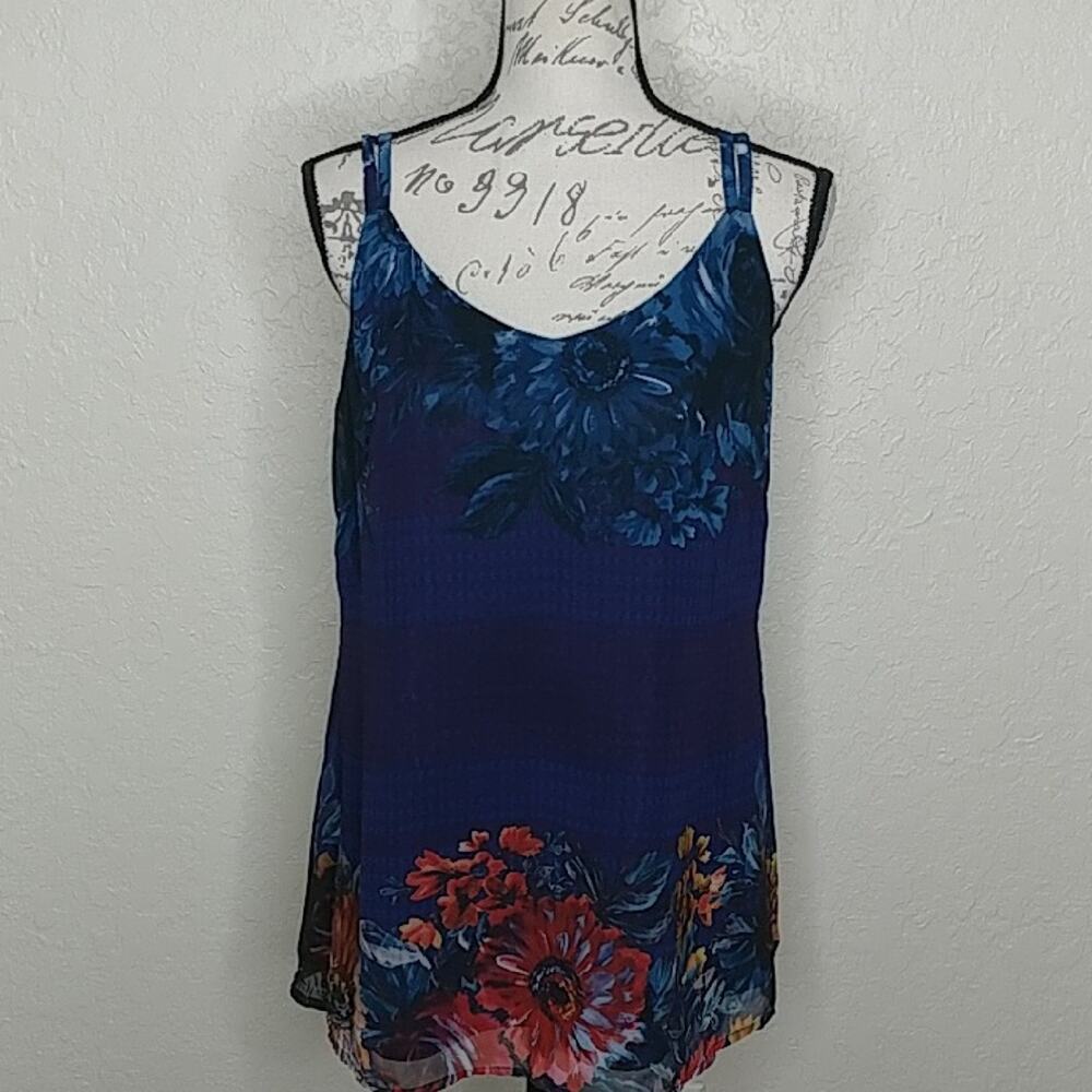 Cabi Multicolored Floral Tank Top Size S